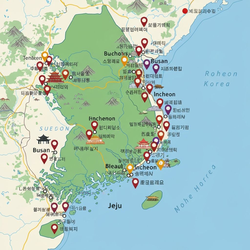대한민국 서비스 지역 지도